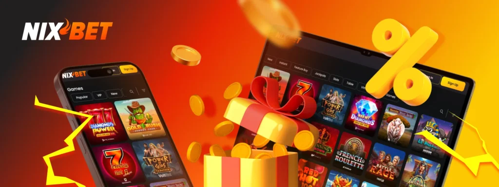 Capture d'écran de l'app Nixbet Casino